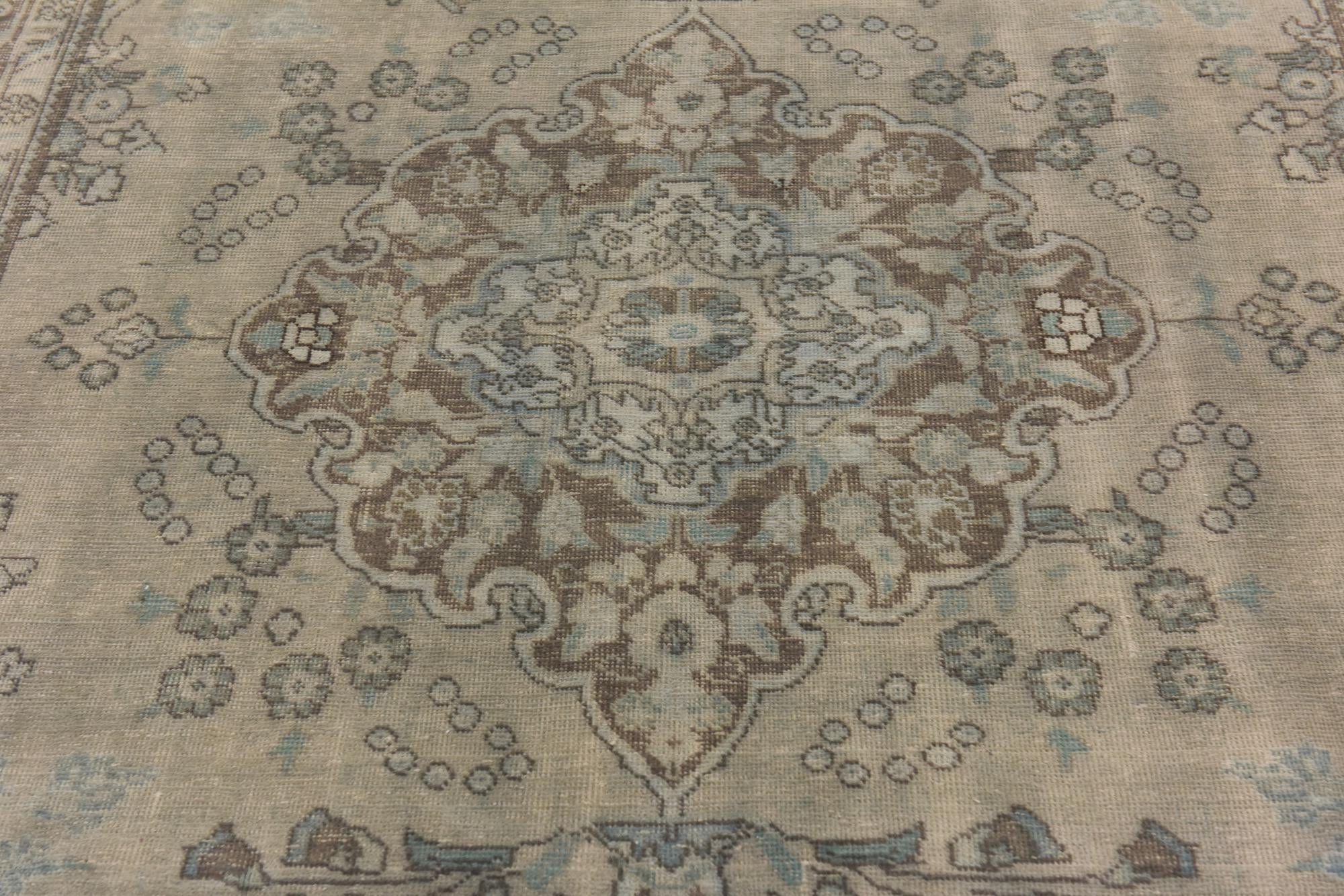 190cm x 275cm anudado a mano Ultra Vintage Alfombra Persa Lana