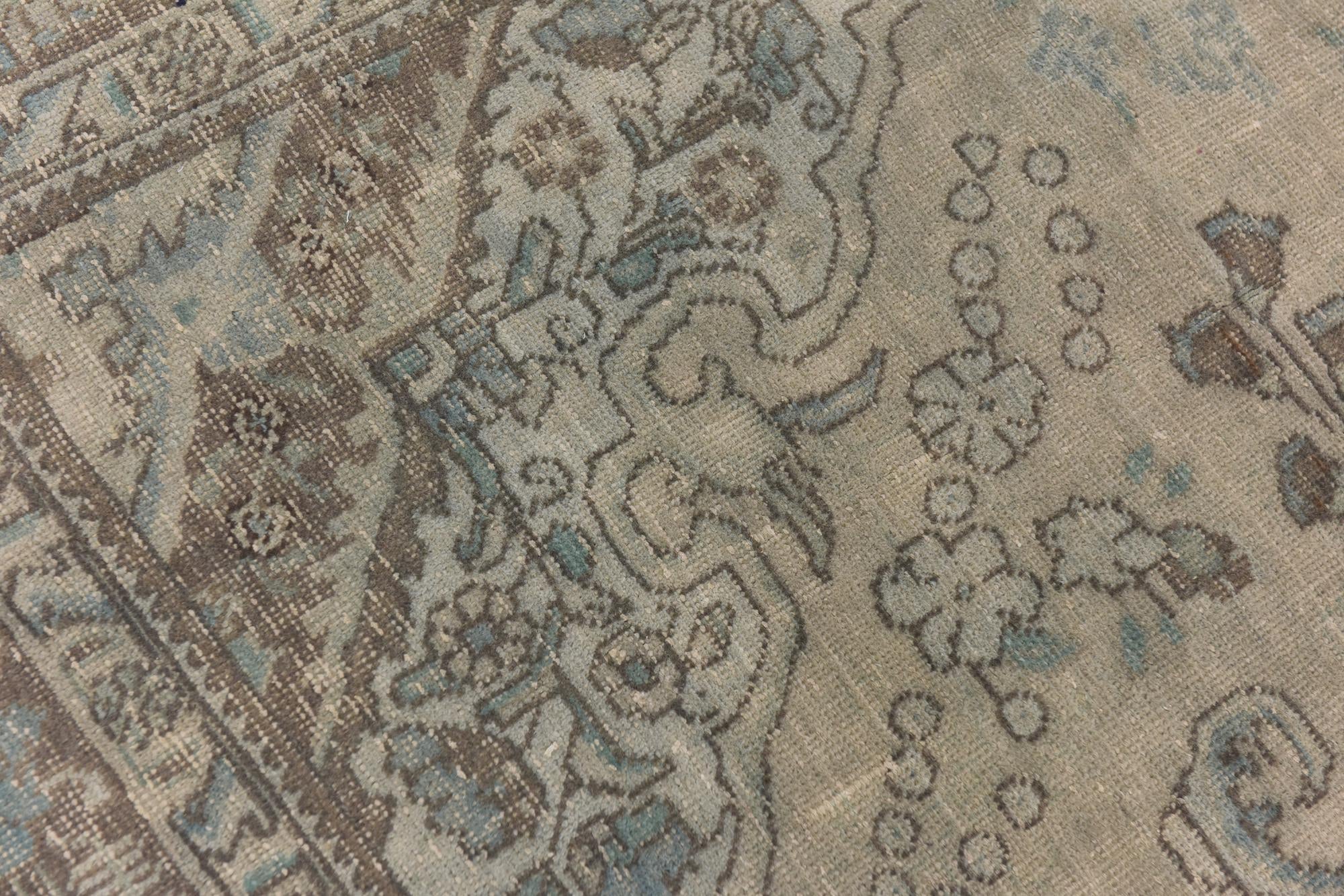 190cm x 275cm anudado a mano Ultra Vintage Alfombra Persa Lana
