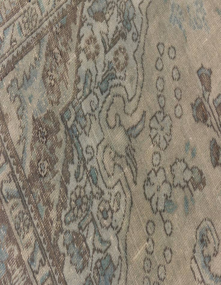Detail image of 6' 3 x 9'  Hand Knotted Ultra Vintage Persian Wool Rug