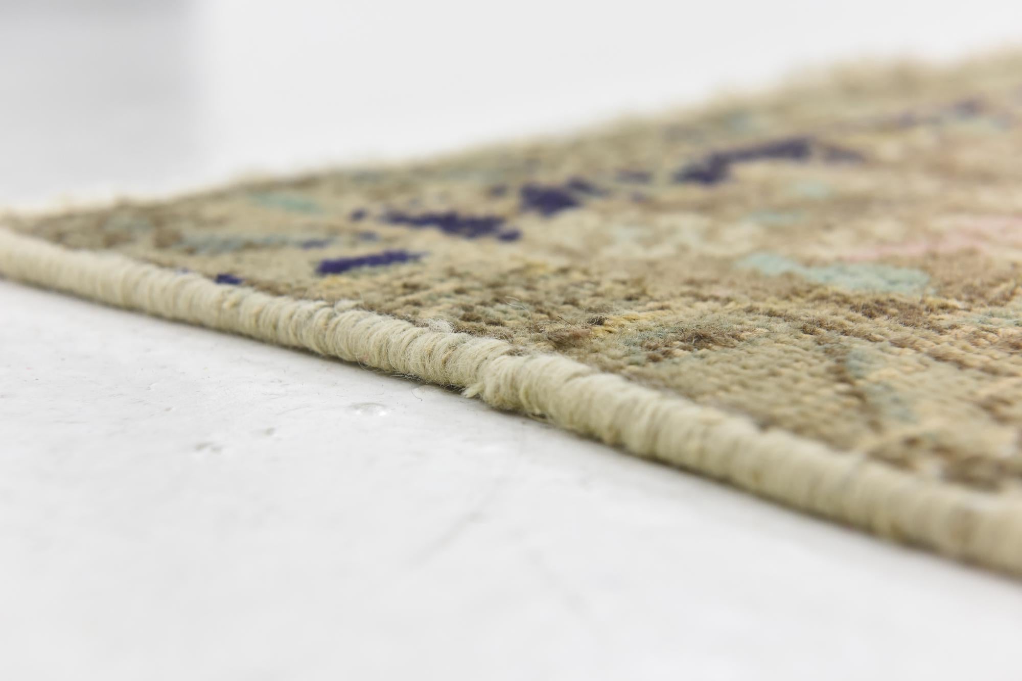 190cm x 275cm anudado a mano Ultra Vintage Alfombra Persa Lana