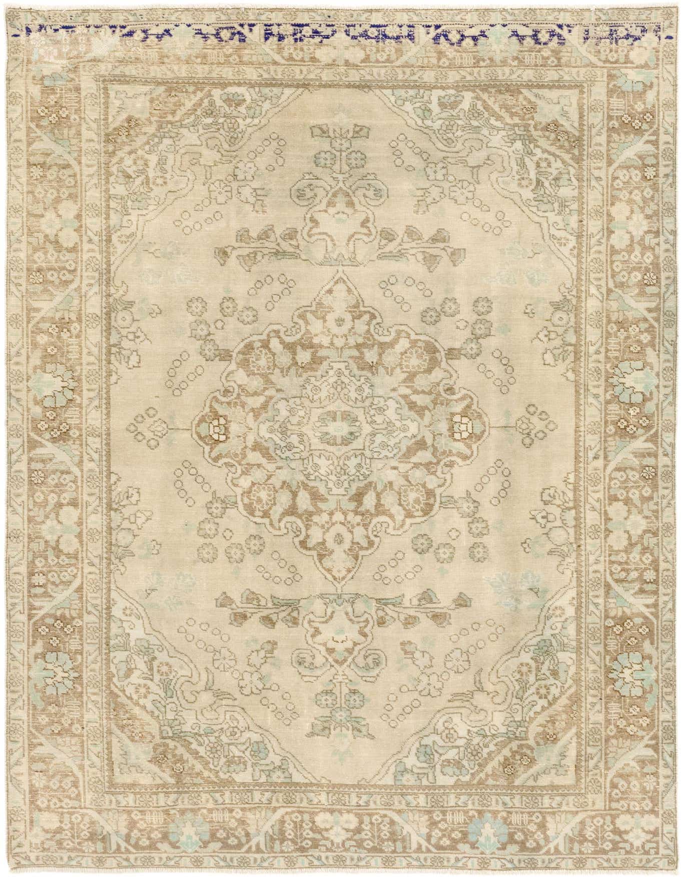 Primary image 6' 3 x 9'  Hand Knotted Ultra Vintage Persian Wool Rug