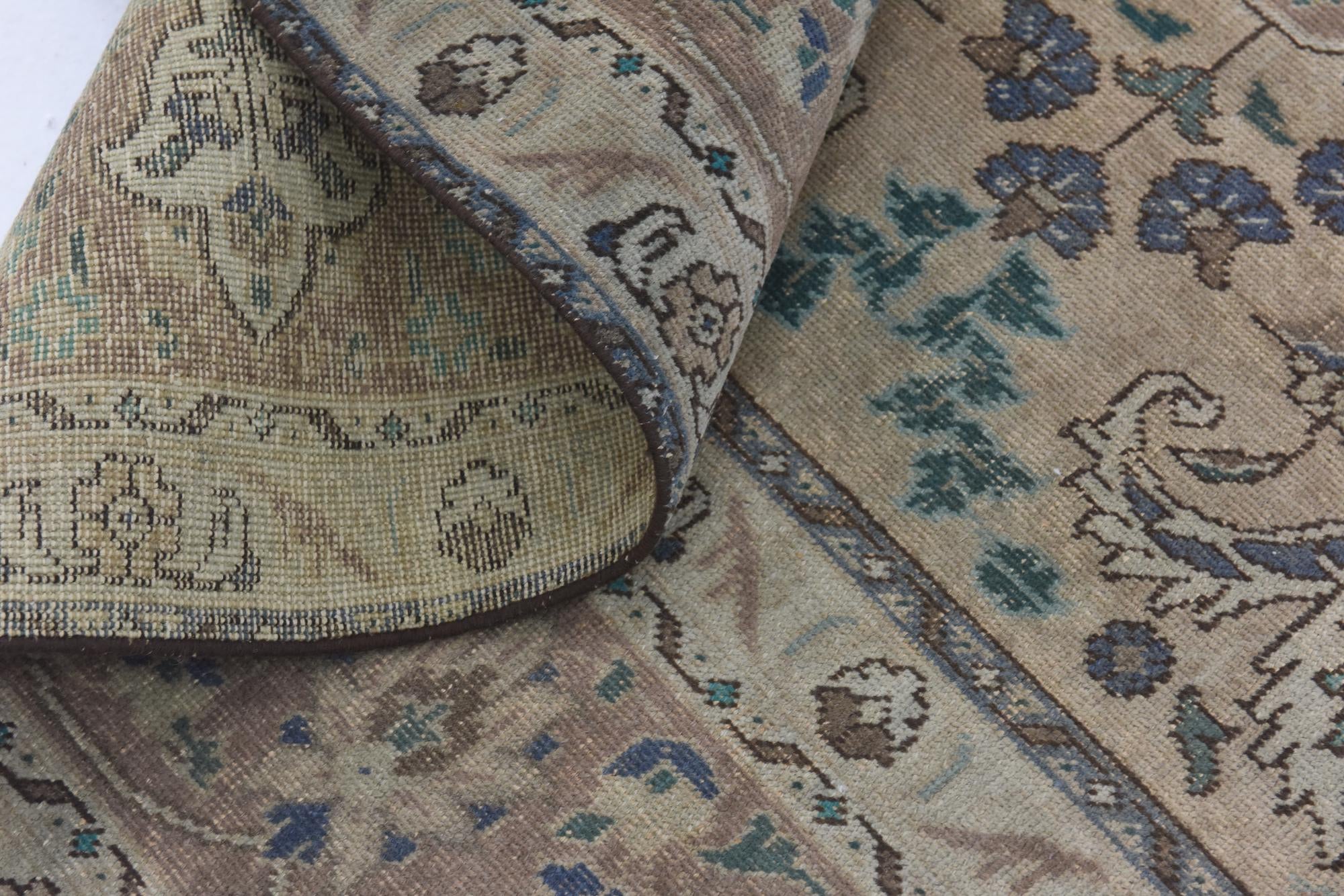 9' 9 x 12' 6 Hand Knotted Ultra Vintage Persian Wool Rug