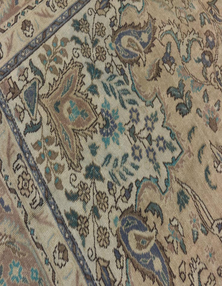 Detail image of 9' 9 x 12' 6  Hand Knotted Ultra Vintage Persian Wool Rug