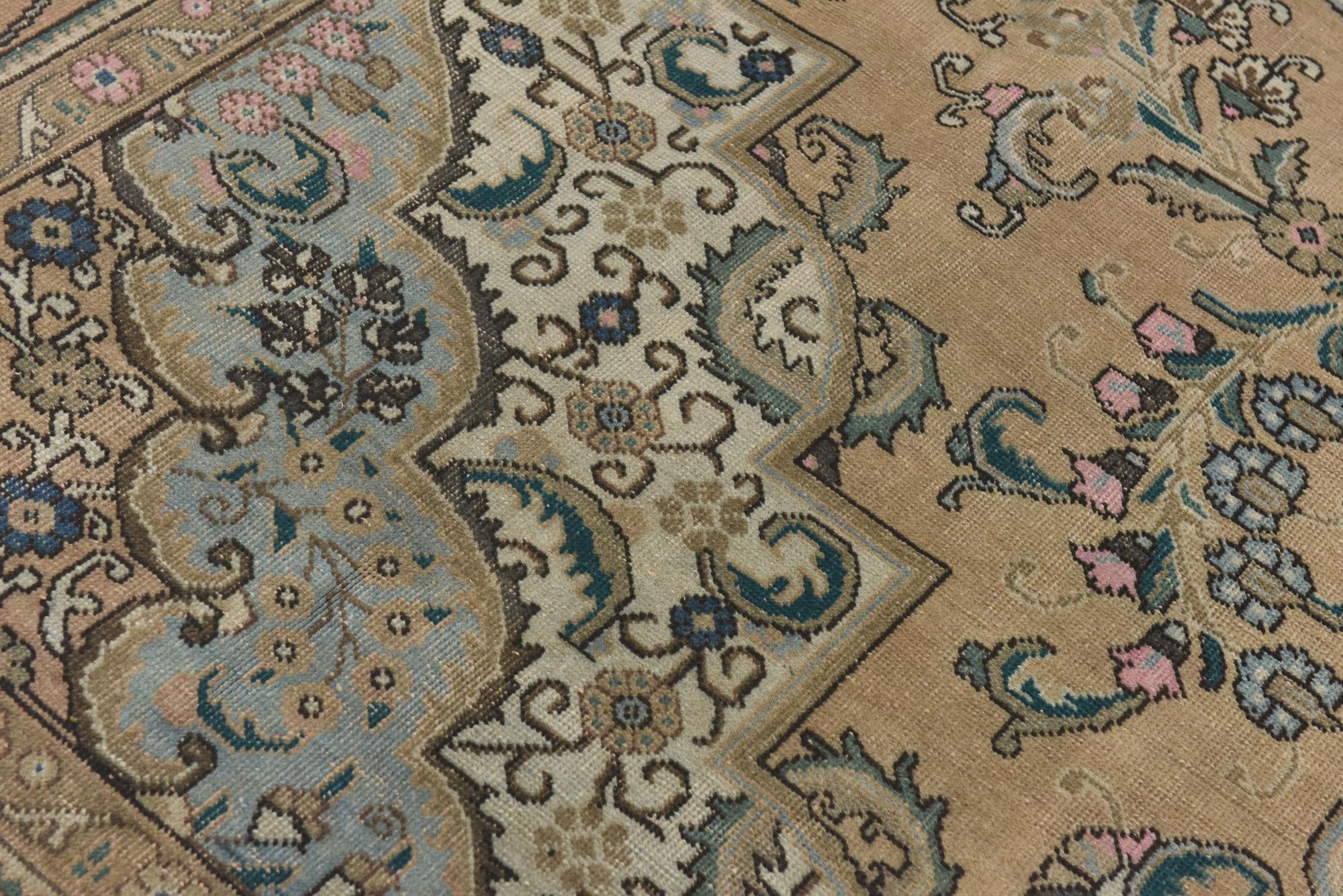 9' 8 x 12' 3 Hand Knotted Ultra Vintage Persian Wool Rug