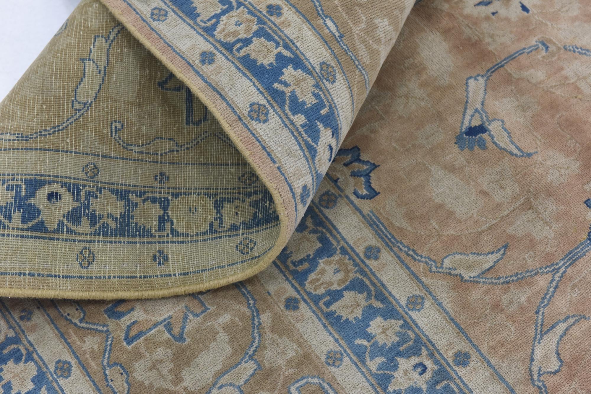 9' 10 x 12' 7 Hand Knotted Ultra Vintage Persian Wool Rug