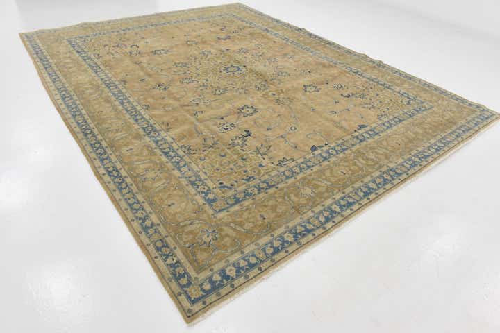 9' 10 x 12' 7 Hand Knotted Ultra Vintage Persian Wool Rug