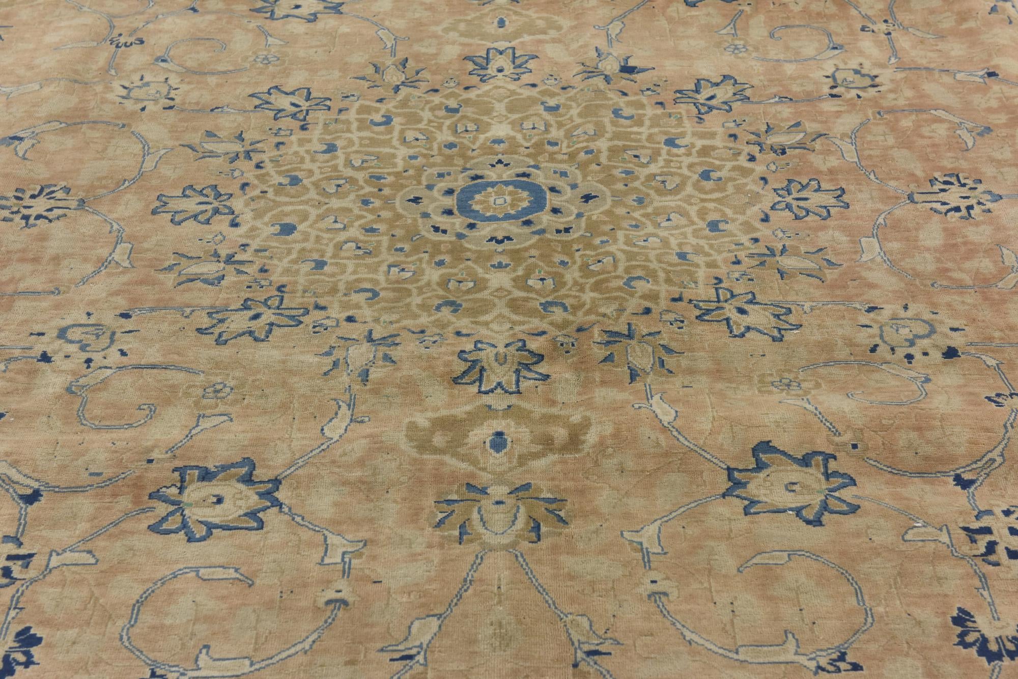 9' 10 x 12' 7 Hand Knotted Ultra Vintage Persian Wool Rug