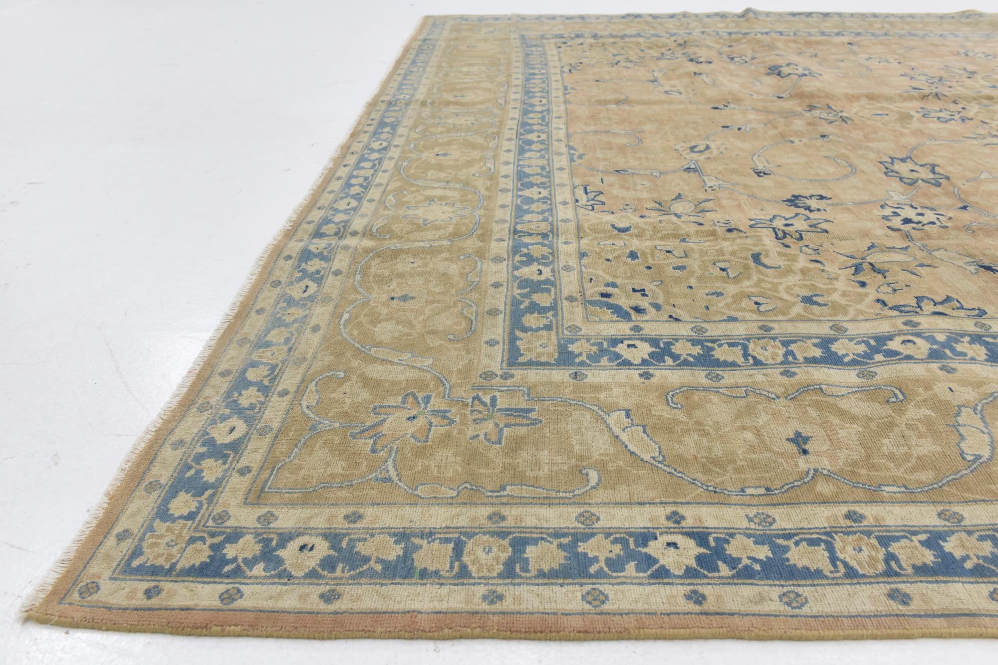 9' 10 x 12' 7 Hand Knotted Ultra Vintage Persian Wool Rug
