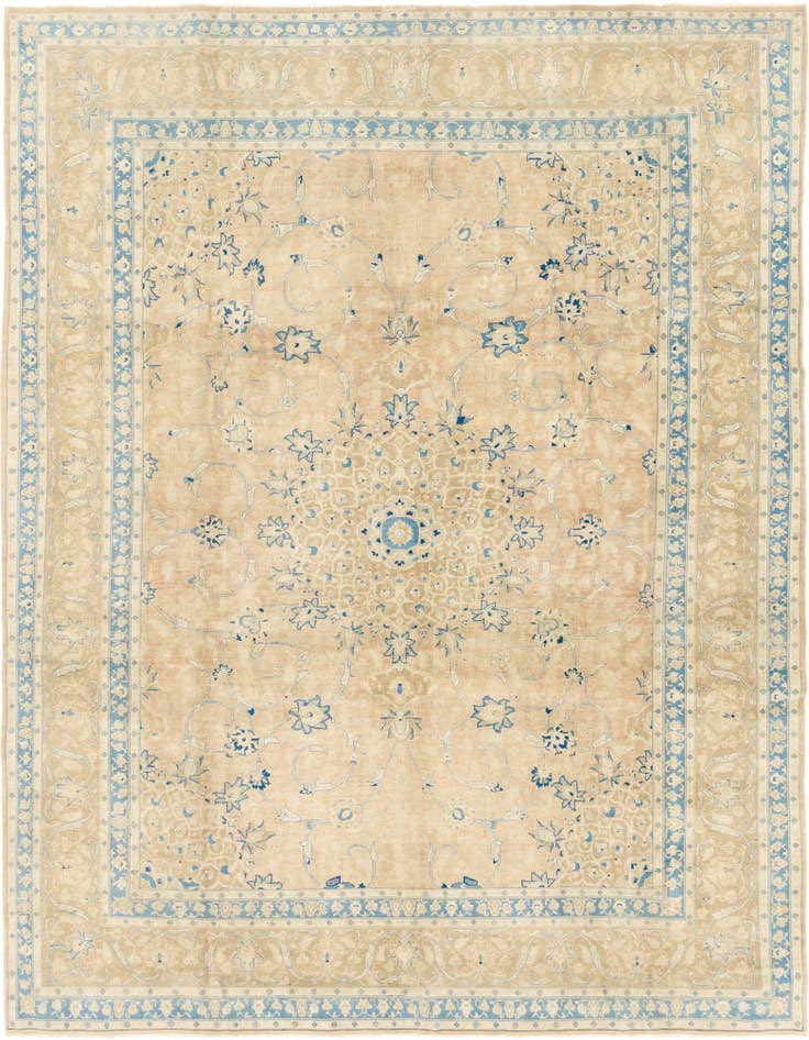 Detail image of 9' 10 x 12' 7 Hand Knotted Ultra Vintage Persian Wool Rug