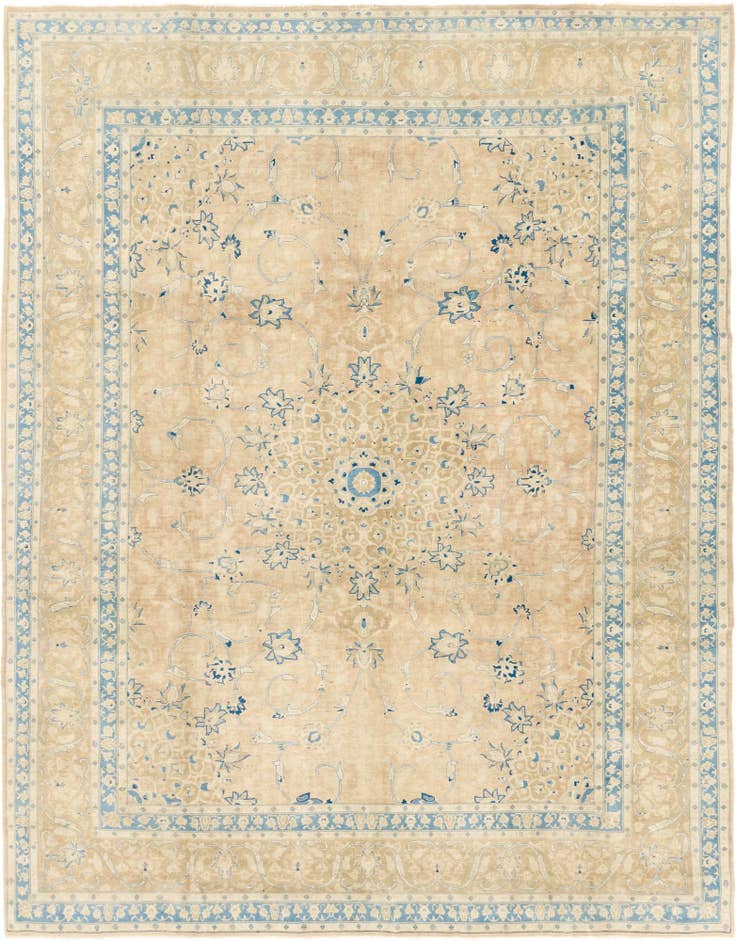 Detail image of 9' 10 x 12' 7 Hand Knotted Ultra Vintage Persian Wool Rug