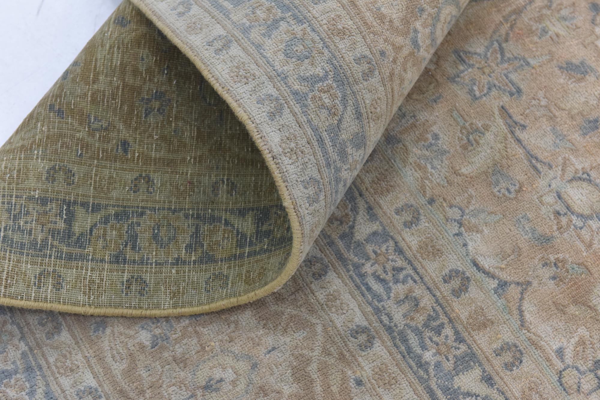 9' 8 x 12' 7 Hand Knotted Ultra Vintage Persian Wool Rug