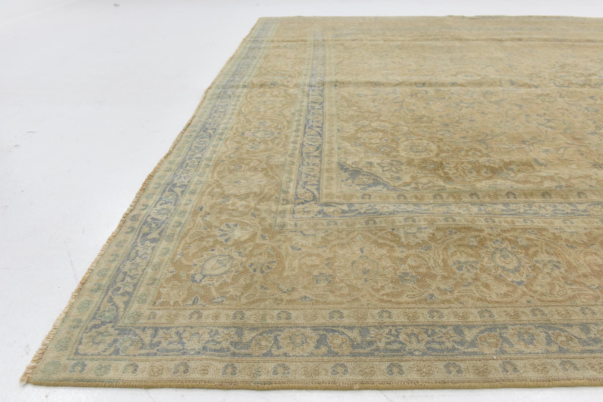 9' 8 x 12' 7 Hand Knotted Ultra Vintage Persian Wool Rug