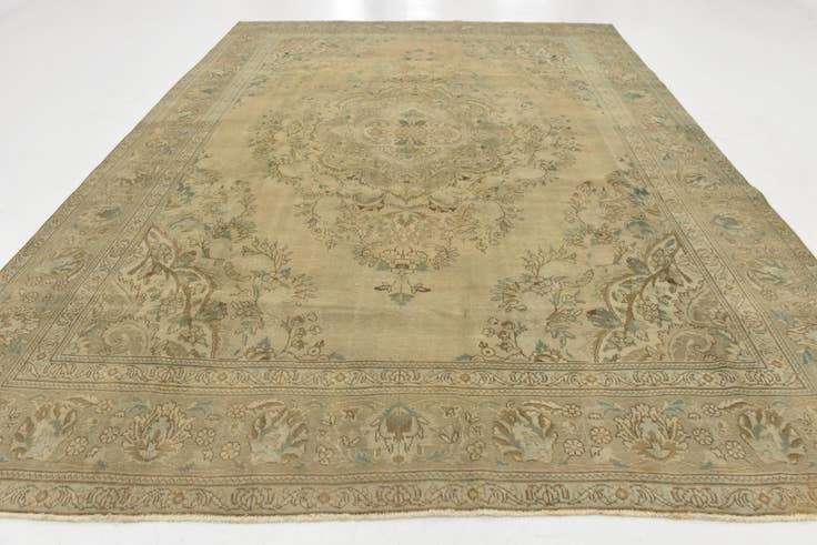 Detailansicht von 300cm x 395cm Handgeknüpft Ultra Vintage Persisch Wolle Teppich