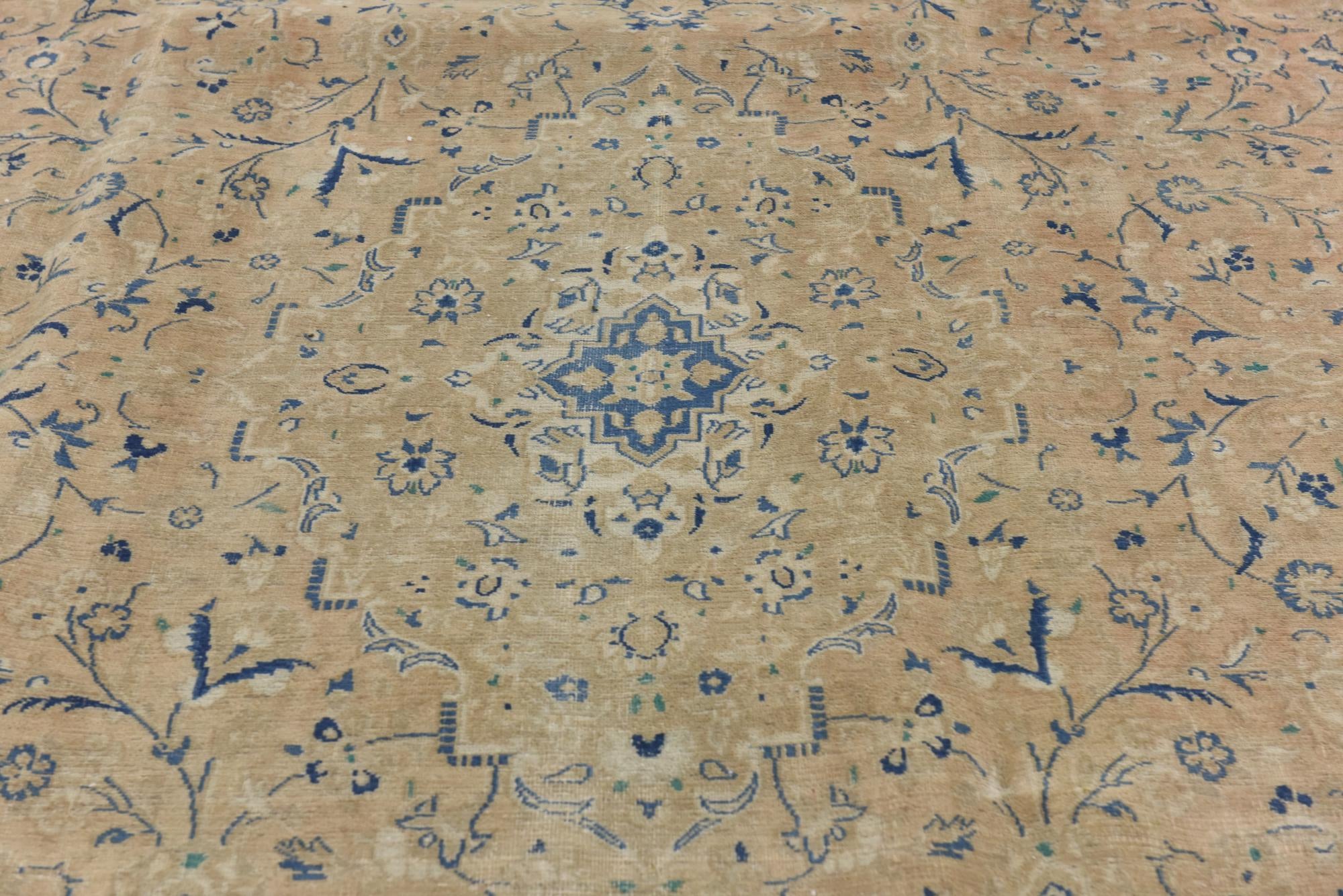9' x 13' Hand Knotted Ultra Vintage Persian Wool Rug