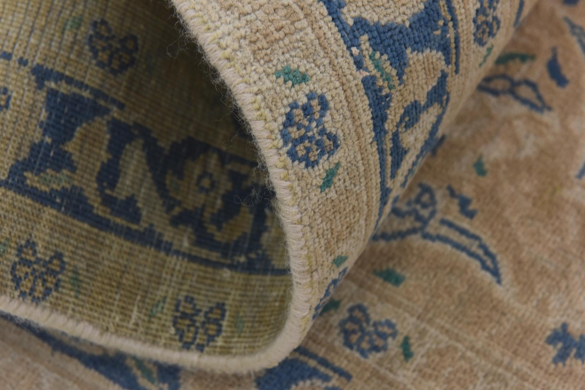 9' x 13' Hand Knotted Ultra Vintage Persian Wool Rug