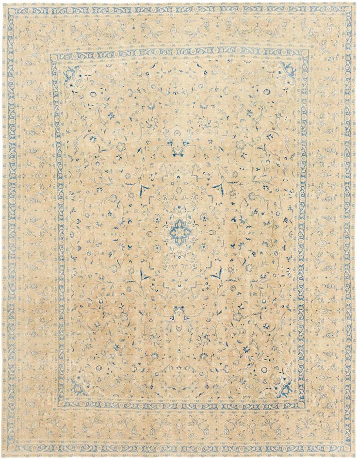 Detail image of 9' x 13' Hand Knotted Ultra Vintage Persian Wool Rug