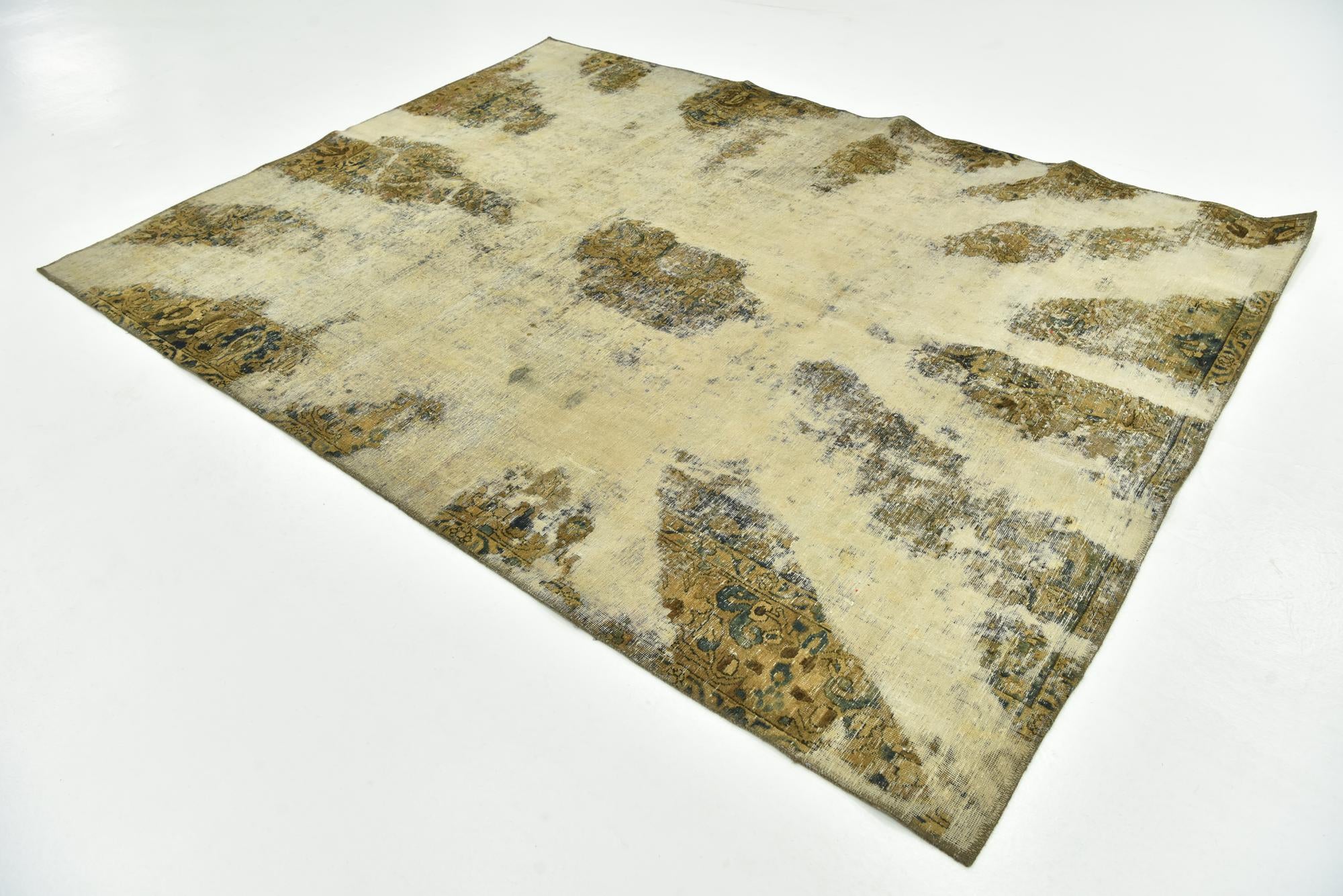 205cm x 275cm anudado a mano Ultra Vintage Alfombra Persa Lana