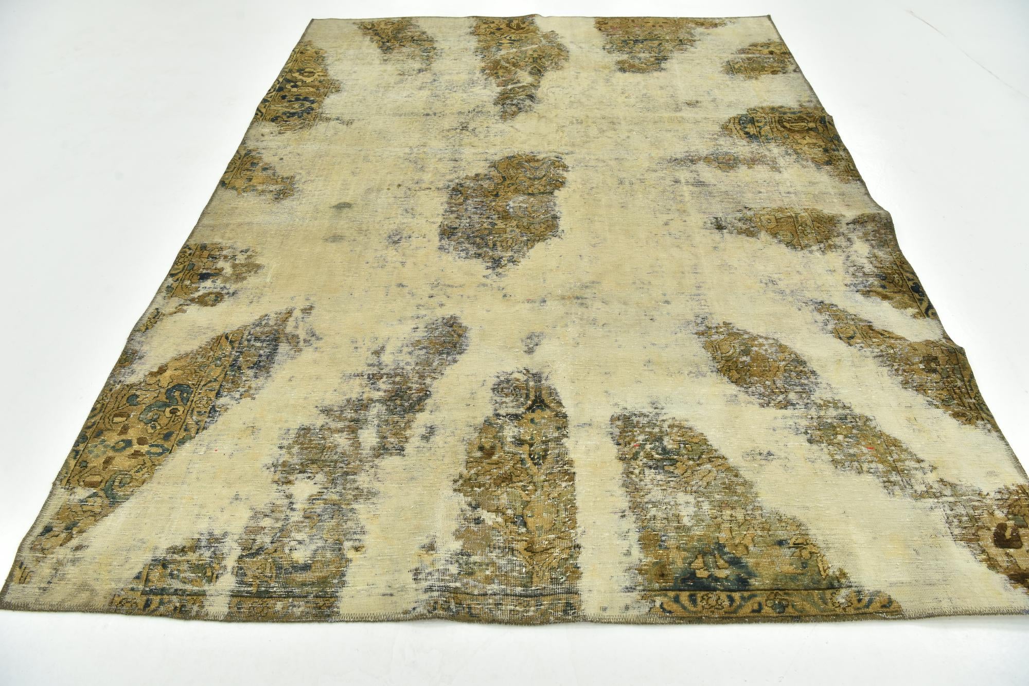 205cm x 275cm anudado a mano Ultra Vintage Alfombra Persa Lana