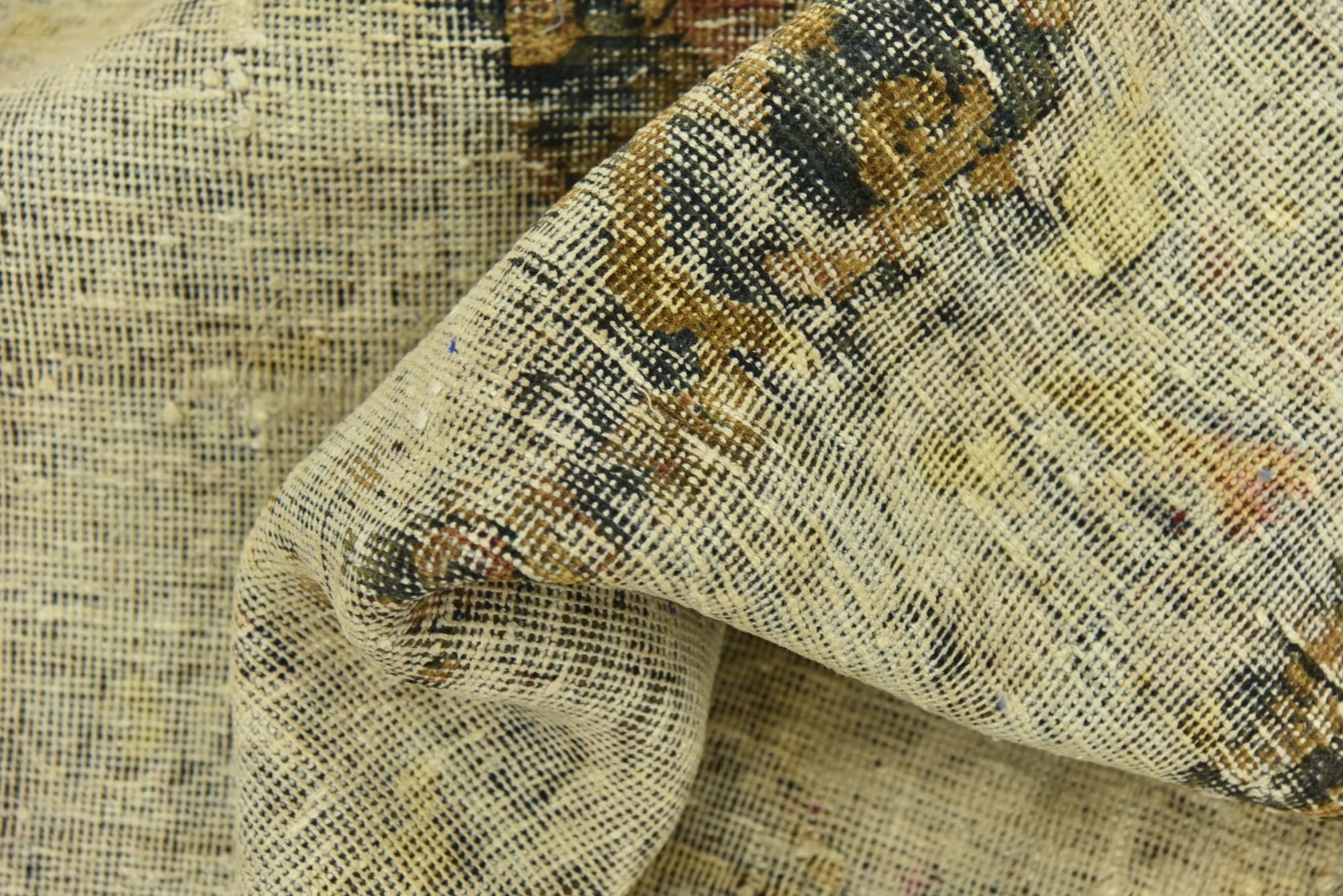 205cm x 275cm anudado a mano Ultra Vintage Alfombra Persa Lana