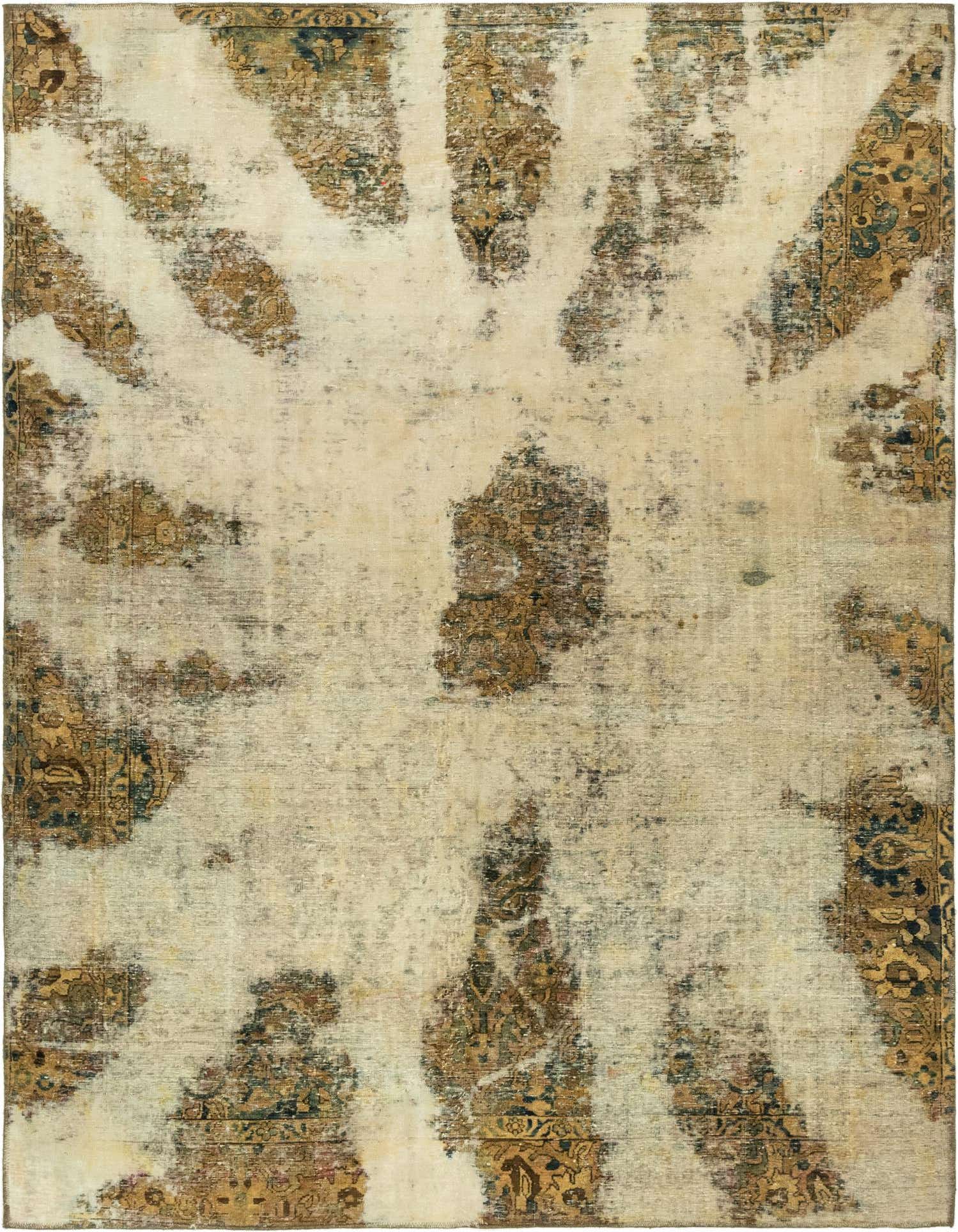 Primary image 6' 9 x 9'  Hand Knotted Ultra Vintage Persian Wool Rug