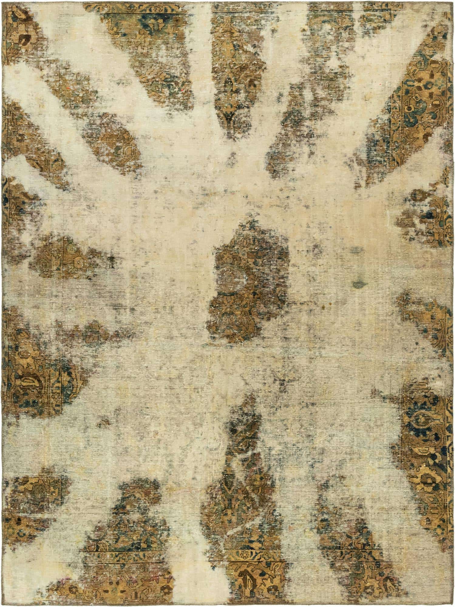 205cm x 275cm anudado a mano Ultra Vintage Alfombra Persa Lana