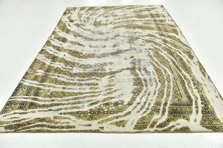 7' x 10' 4 Hand Knotted Ultra Vintage Persian Wool Rug