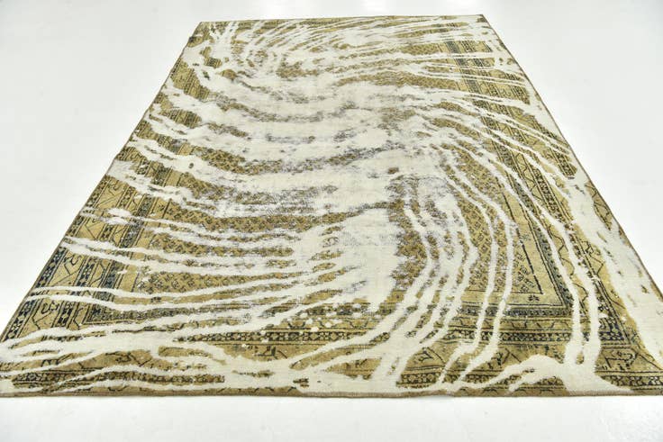 Detail image of 7' x 10' 4 Hand Knotted Ultra Vintage Persian Wool Rug