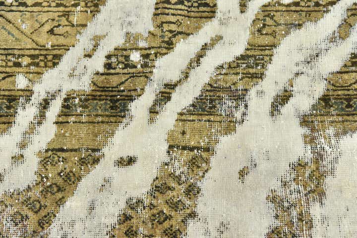 7' x 10' 4 Hand Knotted Ultra Vintage Persian Wool Rug