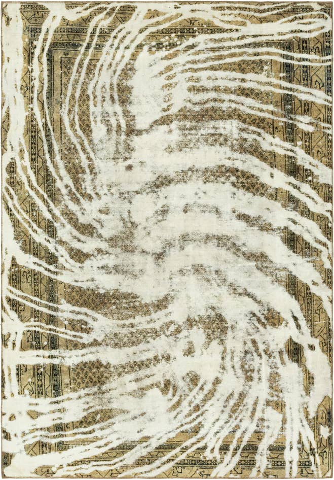 Detail image of 7' x 10' 4 Hand Knotted Ultra Vintage Persian Wool Rug