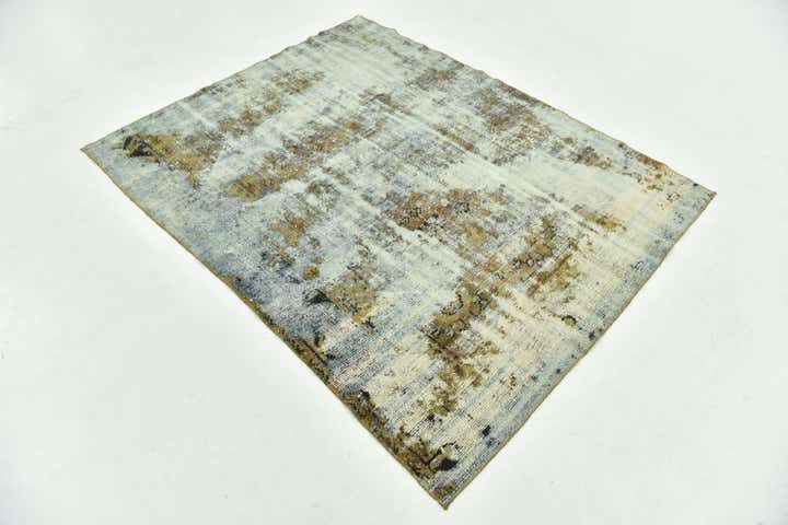 4' 7 x 5' 10 Hand Knotted Ultra Vintage Persian Wool Rug