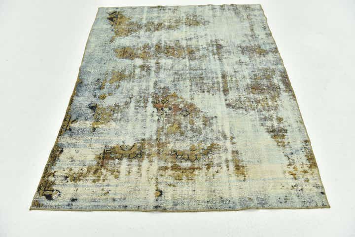 4' 7 x 5' 10 Hand Knotted Ultra Vintage Persian Wool Rug