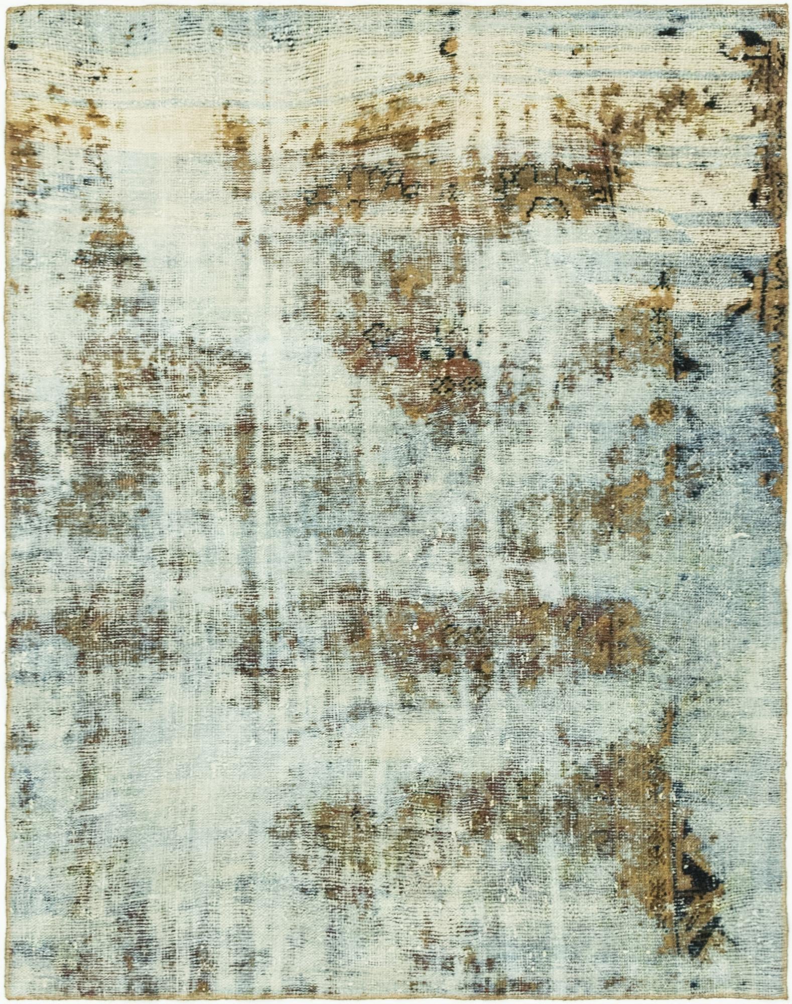 4' 7 x 5' 10 Hand Knotted Ultra Vintage Persian Wool Rug