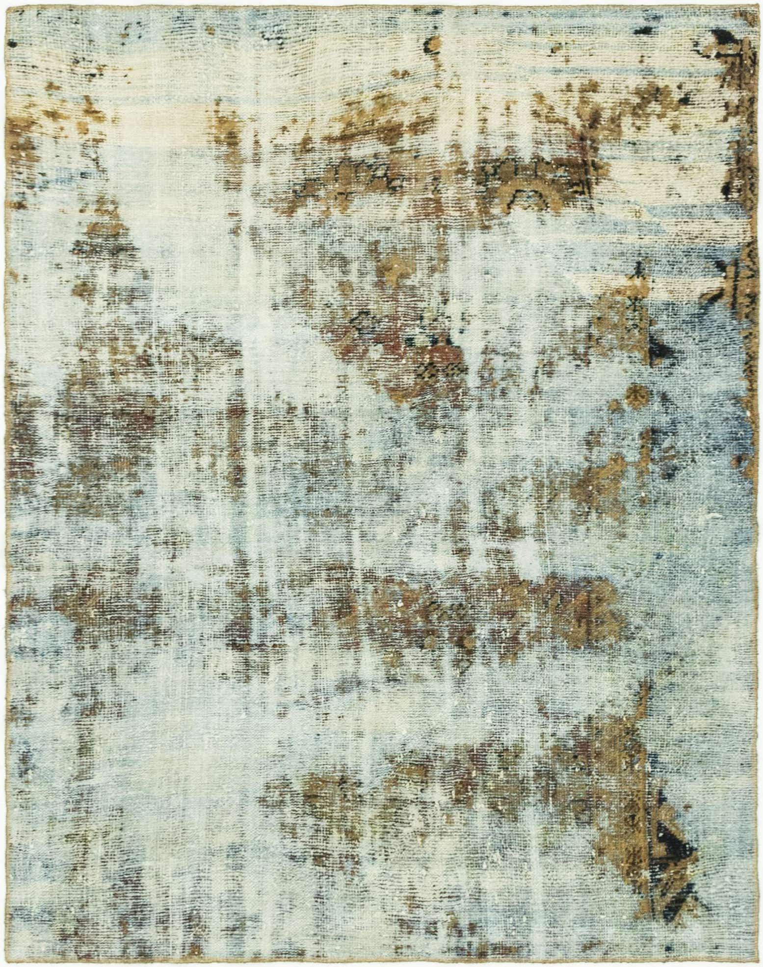 4' 7 x 5' 10 Hand Knotted Ultra Vintage Persian Wool Rug