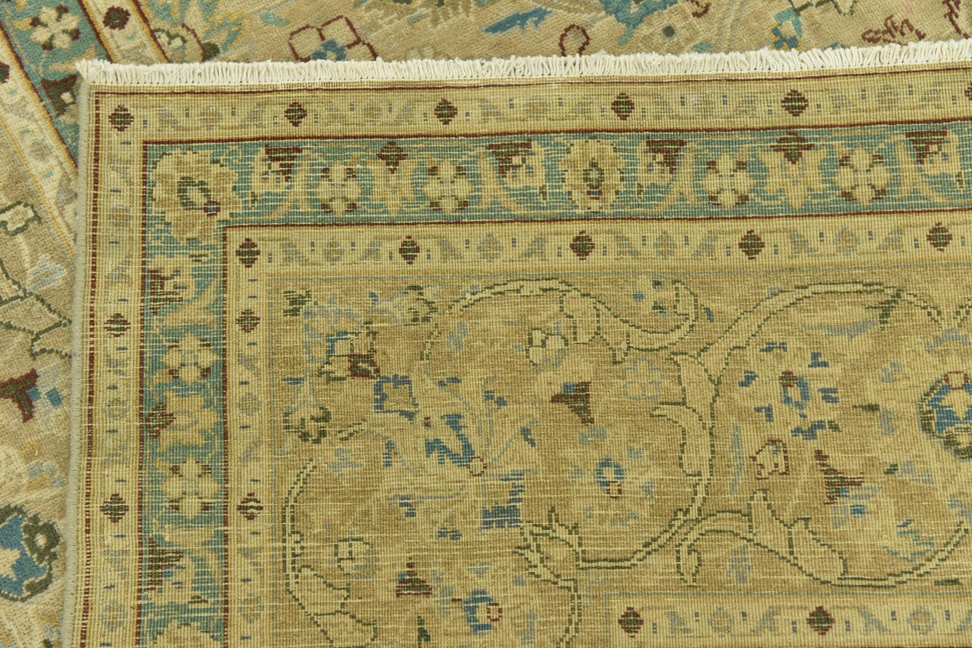 9' 8 x 12' 7 Hand Knotted Ultra Vintage Persian Wool Rug