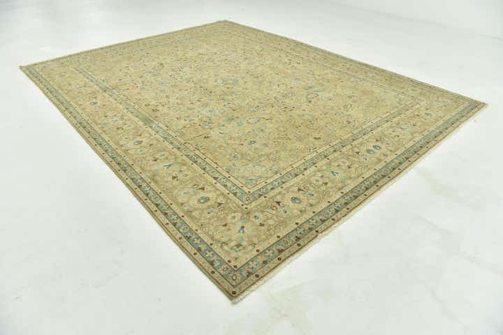 9' 8 x 12' 7 Hand Knotted Ultra Vintage Persian Wool Rug