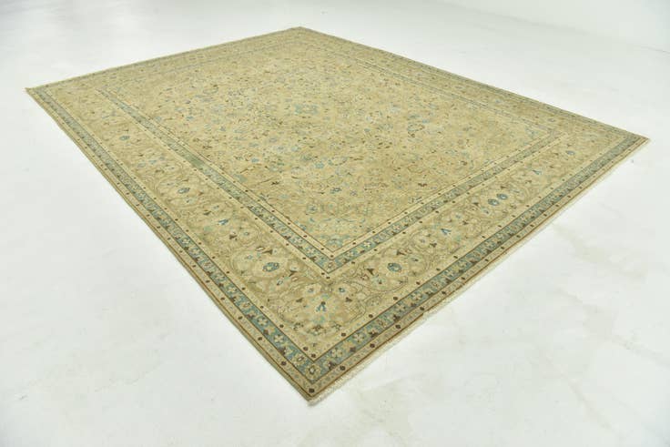 Detail image of 9' 8 x 12' 7 Hand Knotted Ultra Vintage Persian Wool Rug