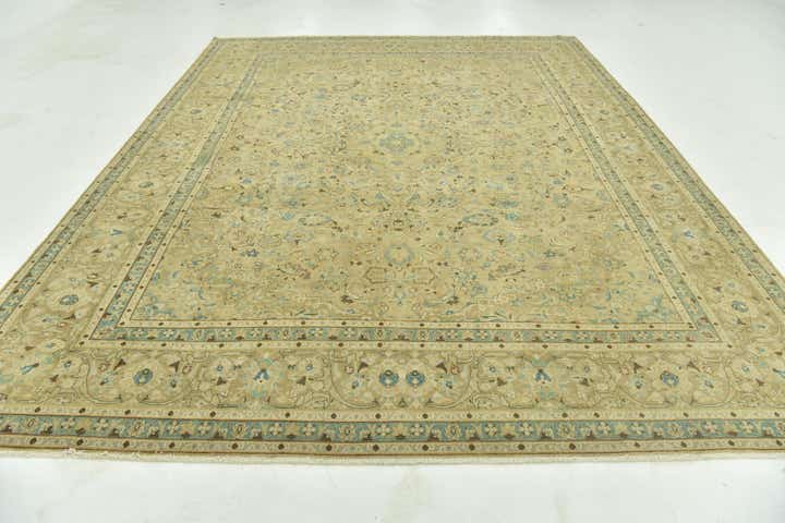 9' 8 x 12' 7 Hand Knotted Ultra Vintage Persian Wool Rug