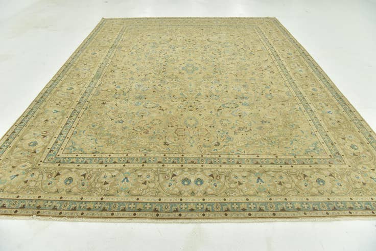 Detail image of 9' 8 x 12' 7 Hand Knotted Ultra Vintage Persian Wool Rug