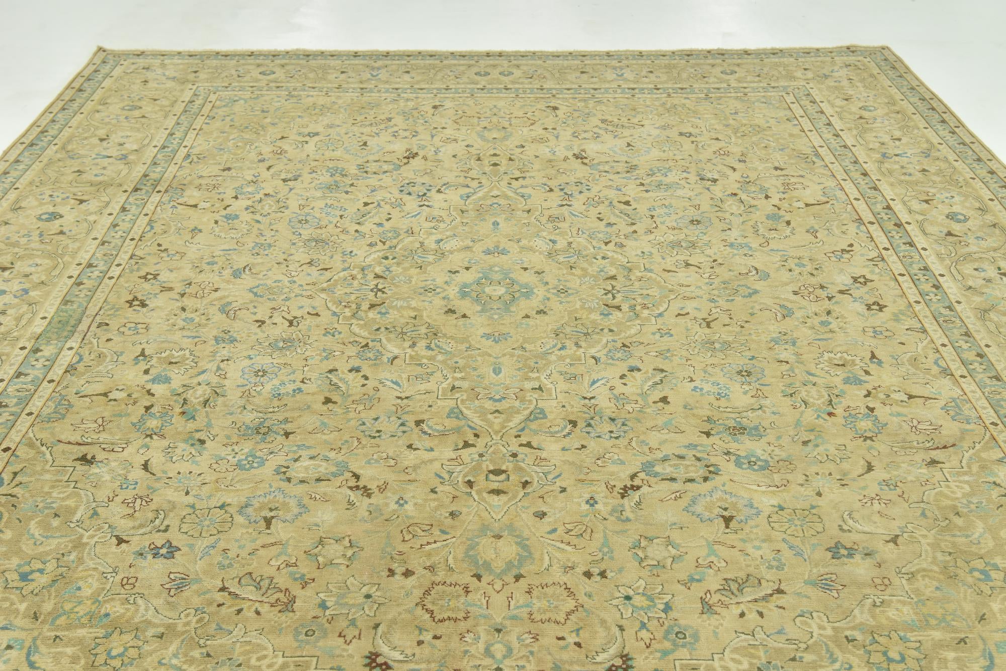 9' 8 x 12' 7 Hand Knotted Ultra Vintage Persian Wool Rug