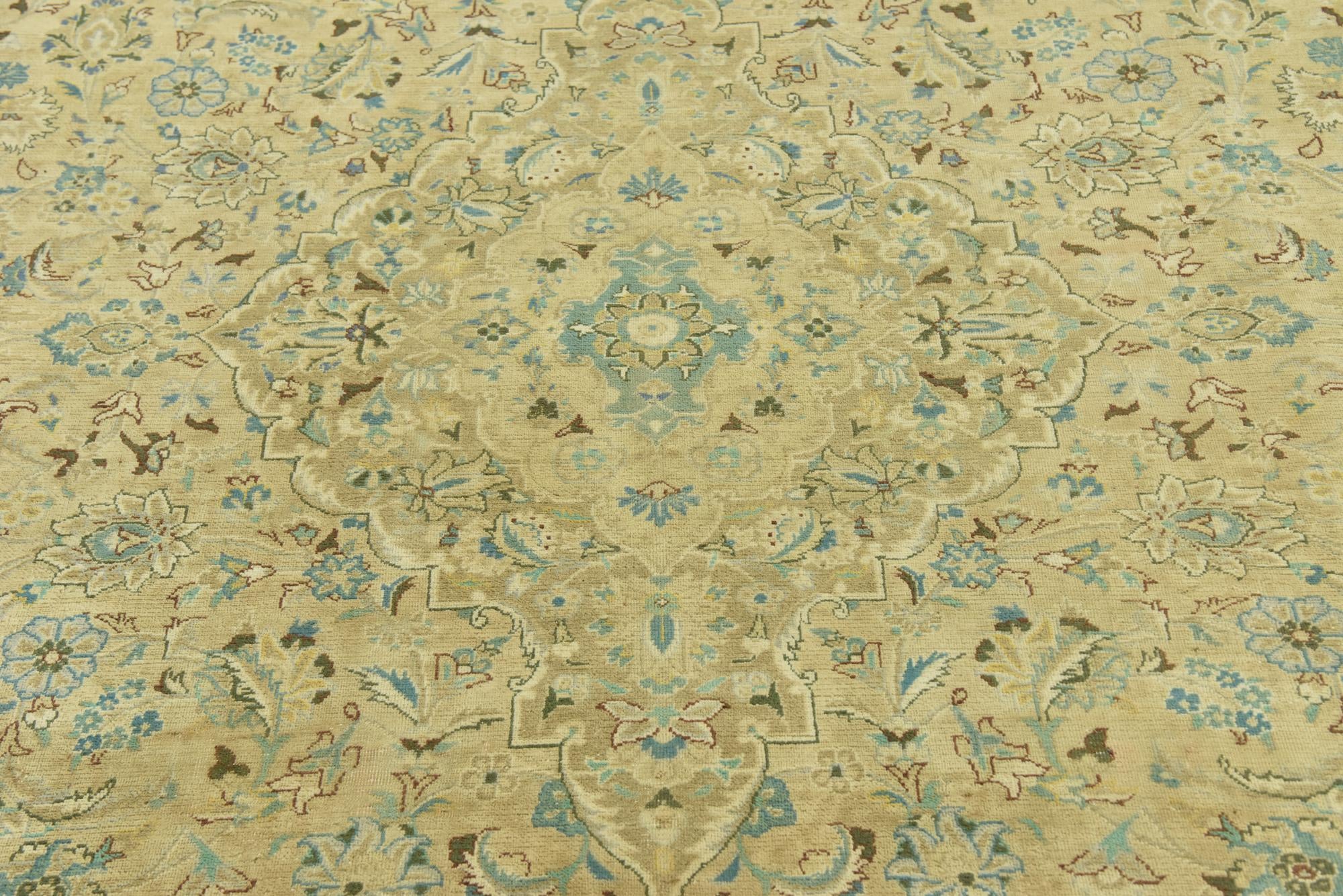 9' 8 x 12' 7 Hand Knotted Ultra Vintage Persian Wool Rug