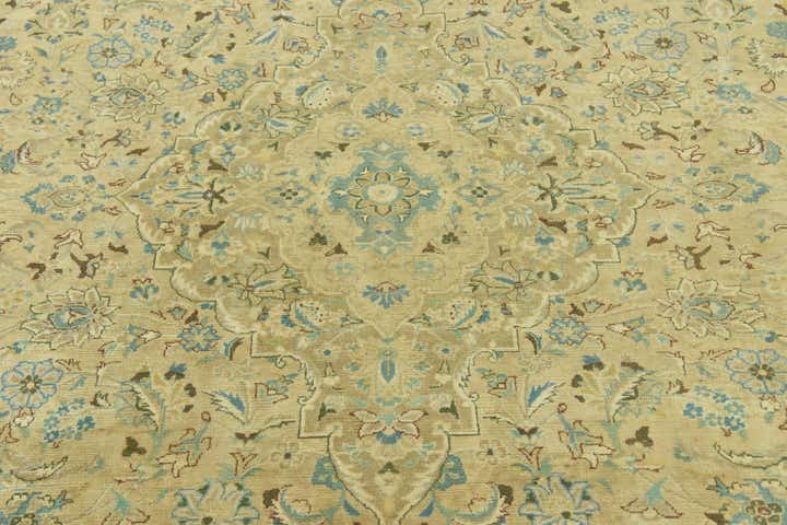 9' 8 x 12' 7 Hand Knotted Ultra Vintage Persian Wool Rug