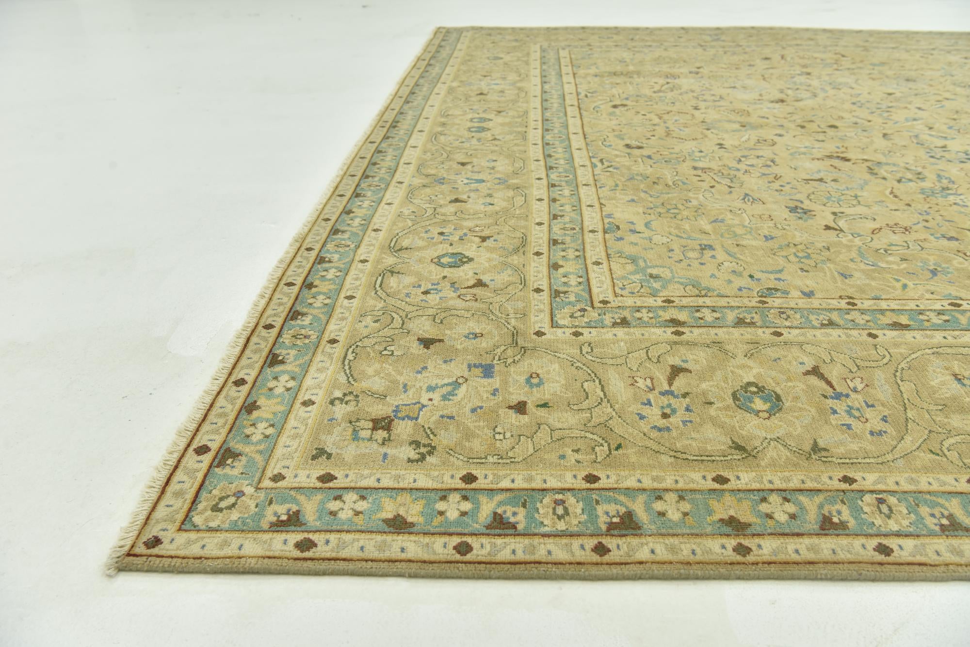 9' 8 x 12' 7 Hand Knotted Ultra Vintage Persian Wool Rug