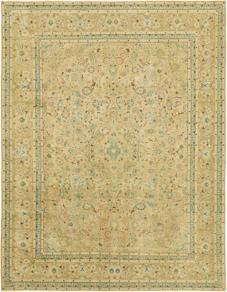 Detail image of 9' 8 x 12' 7 Hand Knotted Ultra Vintage Persian Wool Rug