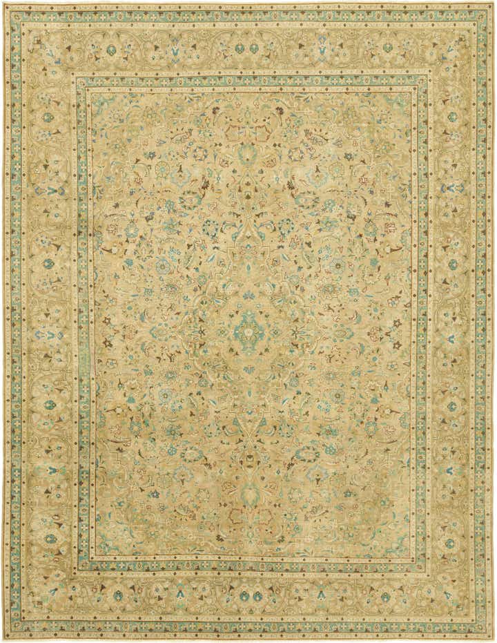 9' 8 x 12' 7 Hand Knotted Ultra Vintage Persian Wool Rug