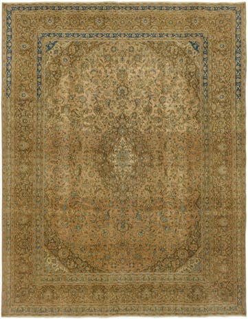 9' 4 x 12' Hand Knotted Ultra Vintage Persian Wool Rug