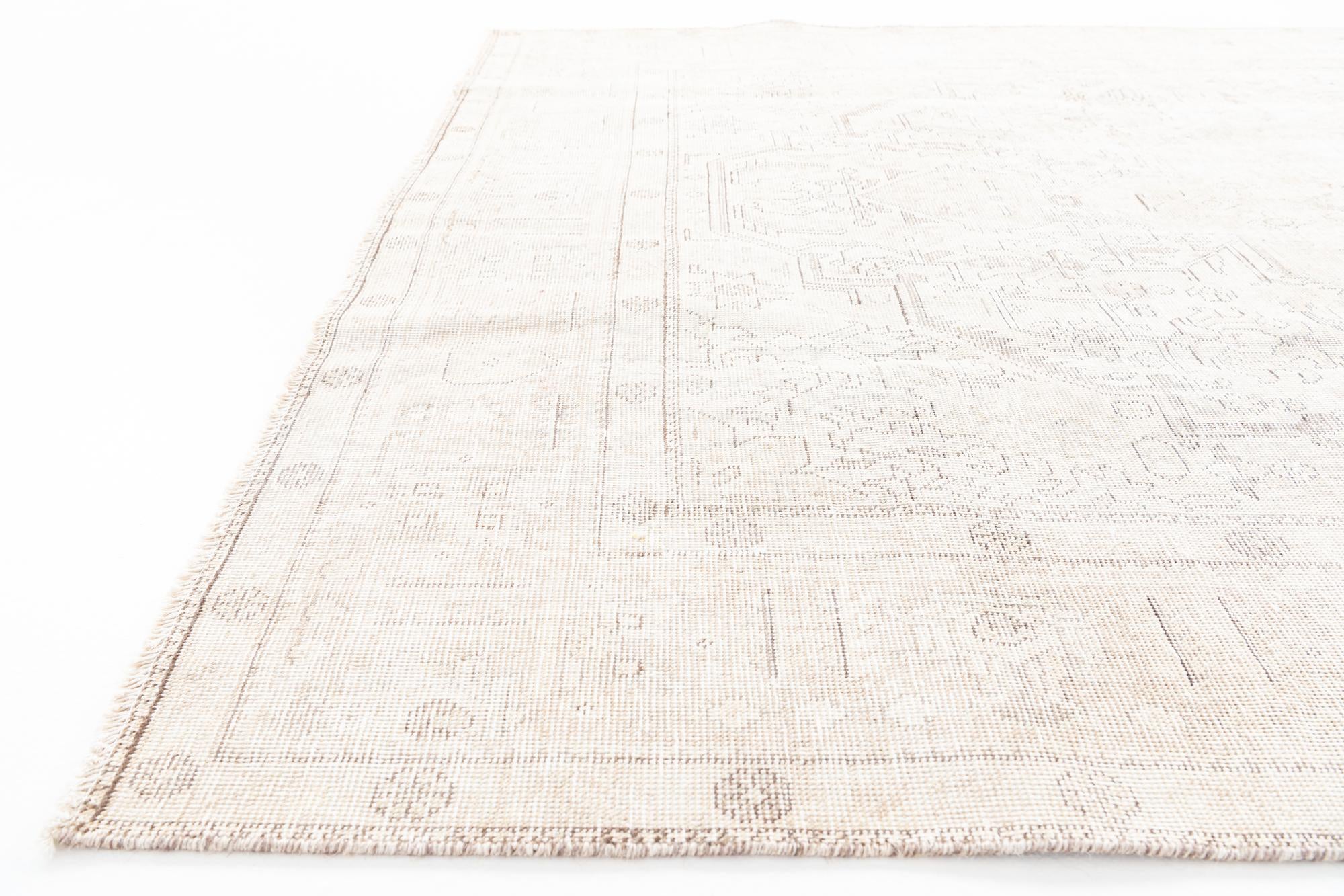 6' 5 x 9' 6 Hand Knotted Ultra Vintage Persian Wool Rug
