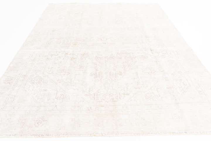 7' x 9' 9 Hand Knotted Ultra Vintage Persian Wool Rug