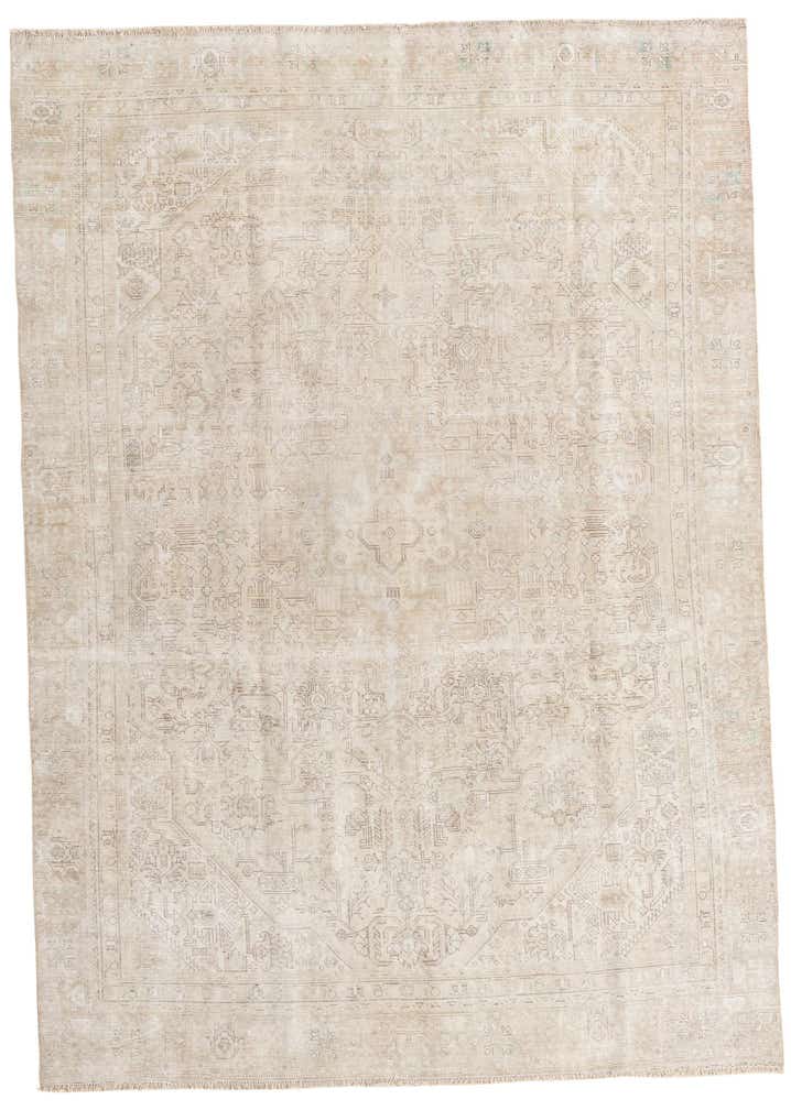 7' x 9' 9 Hand Knotted Ultra Vintage Persian Wool Rug