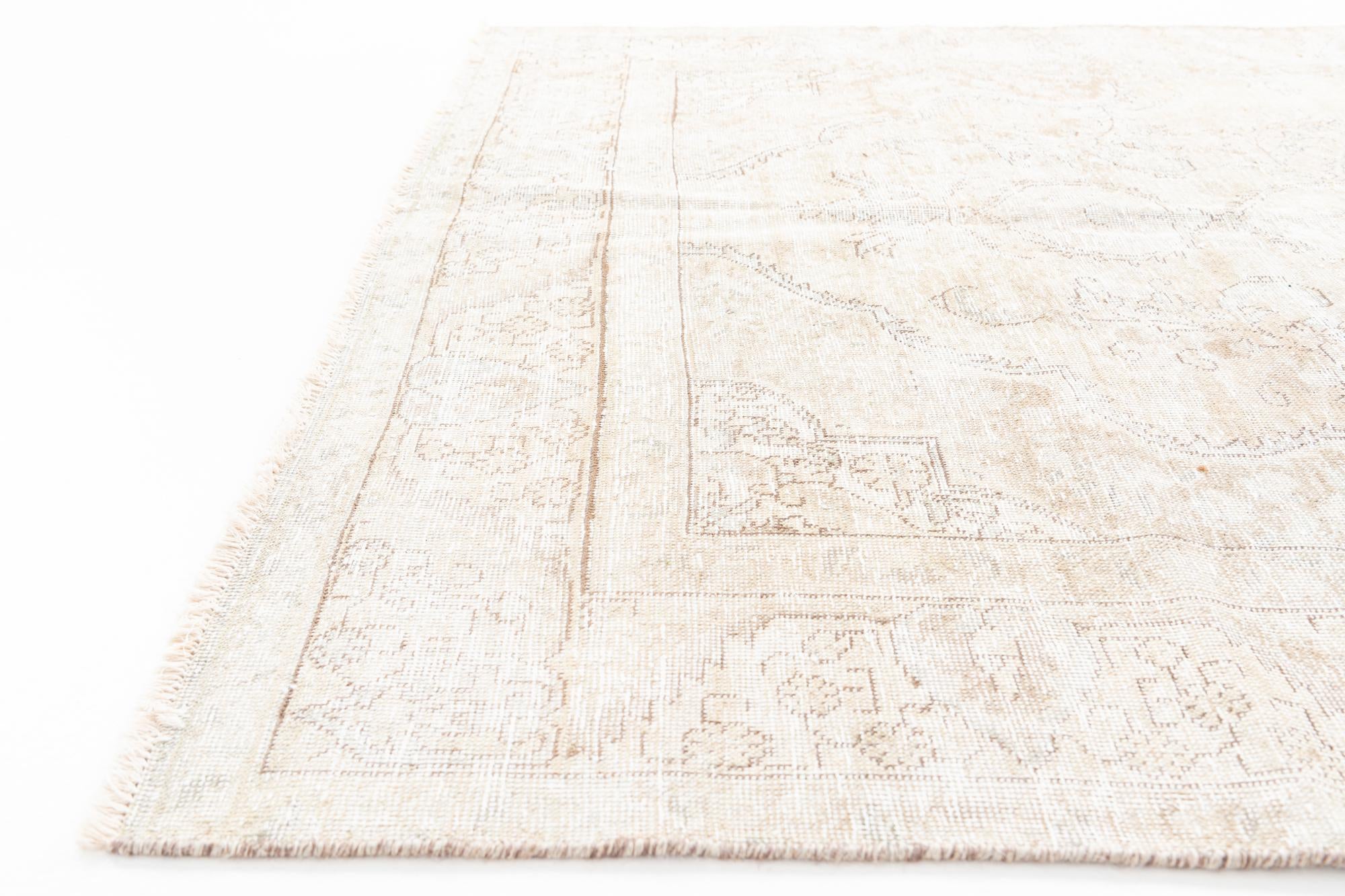 6' 2 x 9' 3 Hand Knotted Ultra Vintage Persian Wool Rug