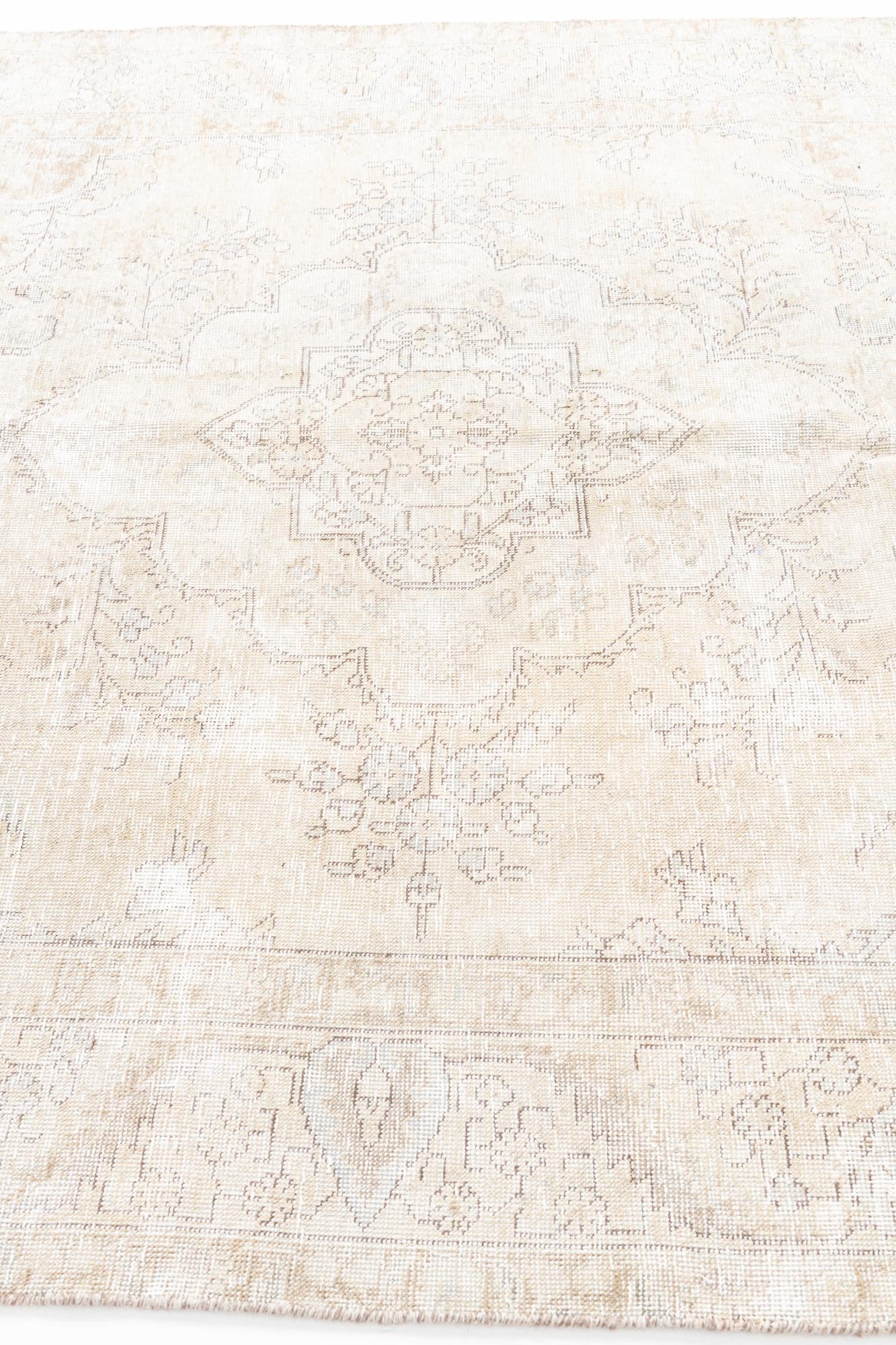 6' 2 x 9' 3 Hand Knotted Ultra Vintage Persian Wool Rug